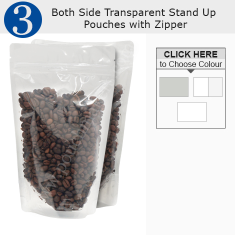 Both Side Transparent Stand Up Pouches