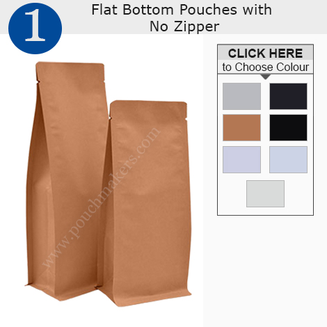 Flat Bottom Pouch No Zipper