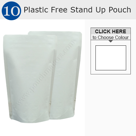 Plastic Free Stand Up Pouches No Zipper