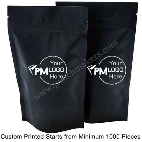 Black Kraft Paper Stand Up Pouches