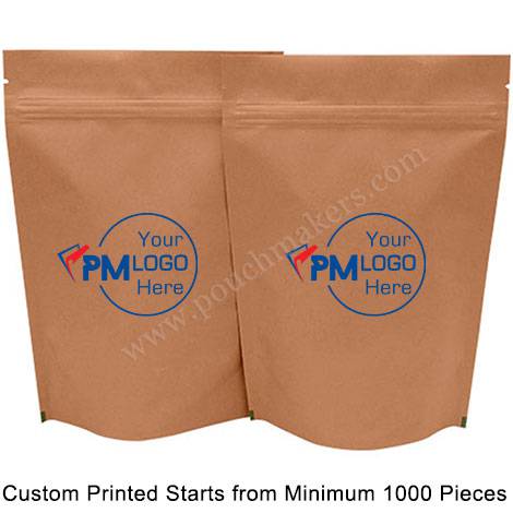 Kraft Paper Stand Up Pouches