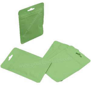 Three Side Seal Pouches With Zipper and Euro Slot