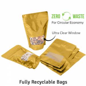 Recyclable Stand Up Pouches With Rectangle Window