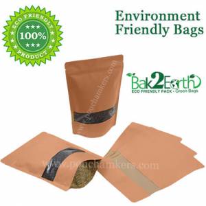 Eco-Friendly Rectangle Window Stand Up Pouches