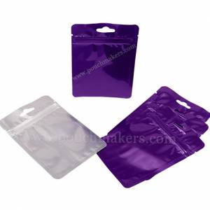 Three Side Seal Pouches With Zipper and Euro Slot