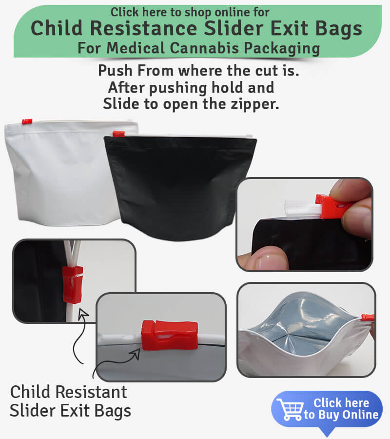 Child Resistance Slider Exit Bags