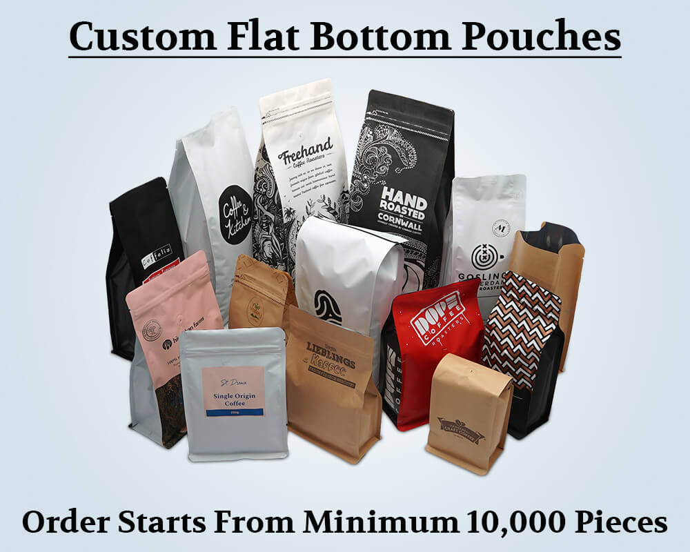 Custom Products Flat Bottom Pouches